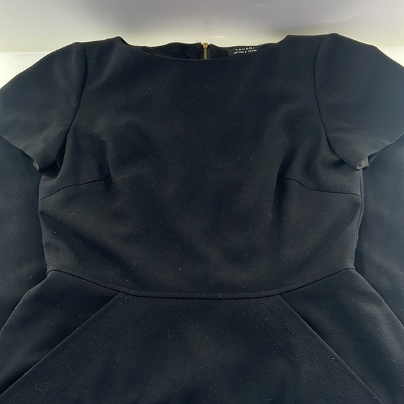 Tahari Fit & Flare Short Sleeve Dress with Side Pockets - Picture 3 of 10